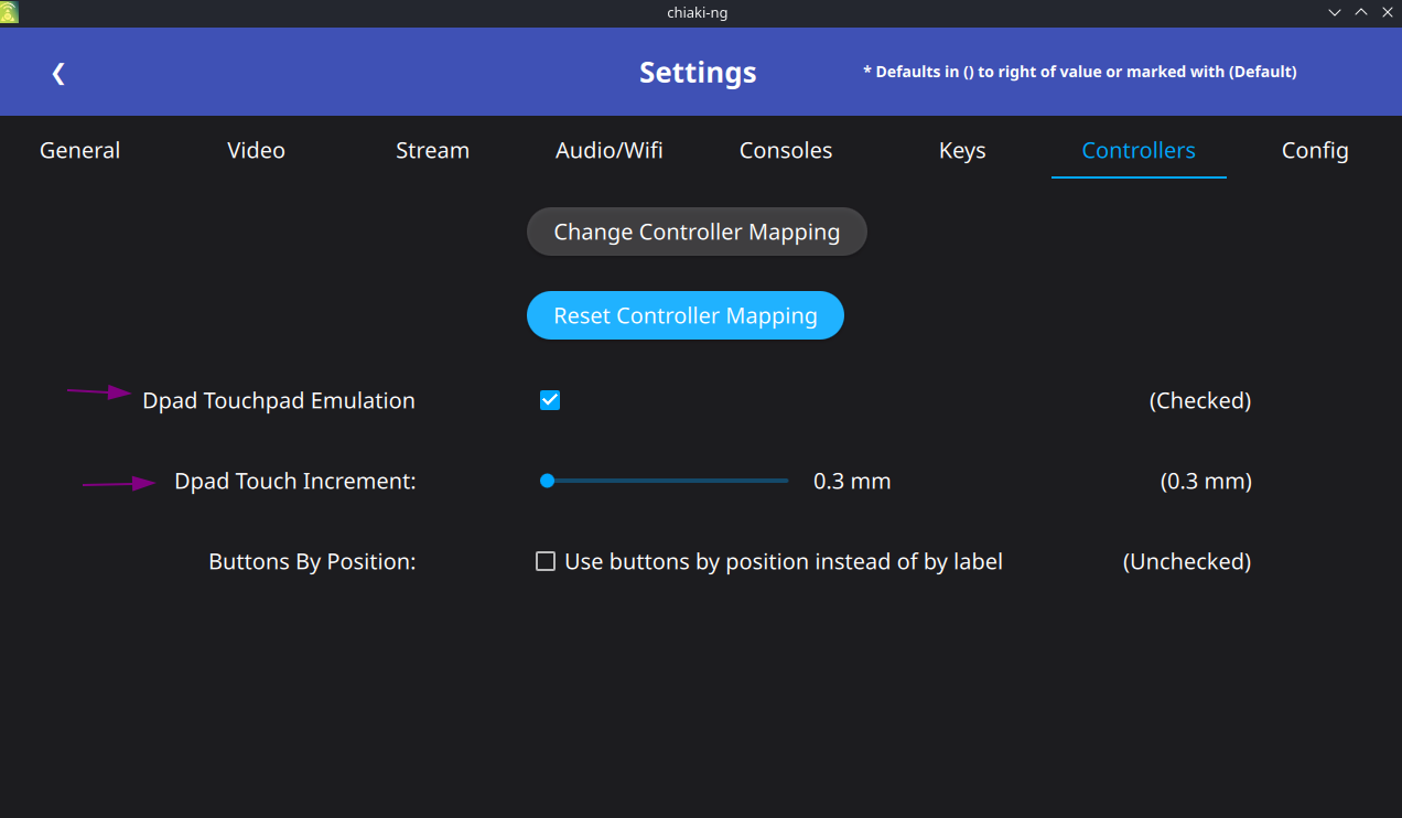 Dpad Touch Emulation