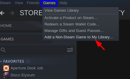 Add non steam game GUI